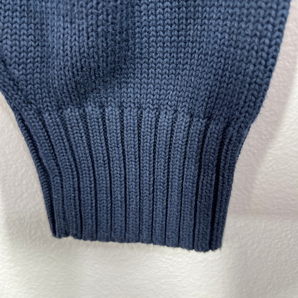 Vtg. Bugle Boy‎ Classics Plaid Cotton Sweater XL Crew Neck Pullover Green Blue - Picture 6 of 9